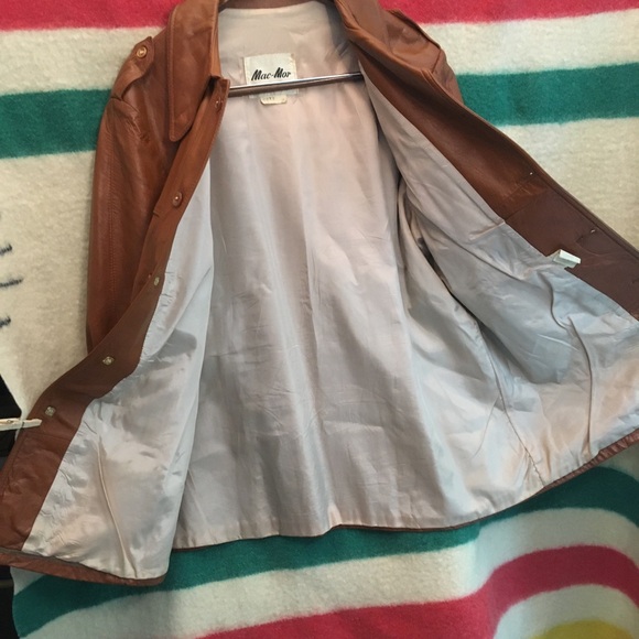 EUC 46 Chest Mac Mor Tan Leather leather coat - Picture 3 of 9